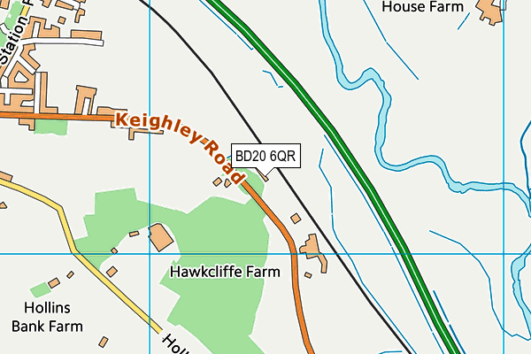 BD20 6QR map - OS VectorMap District (Ordnance Survey) BD20 6QR map - OS VectorMap District (Ordnance Survey)