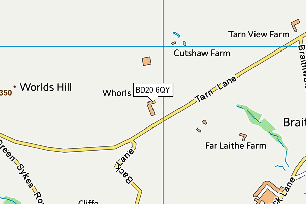 BD20 6QY map - OS VectorMap District (Ordnance Survey) BD20 6QY map - OS VectorMap District (Ordnance Survey)