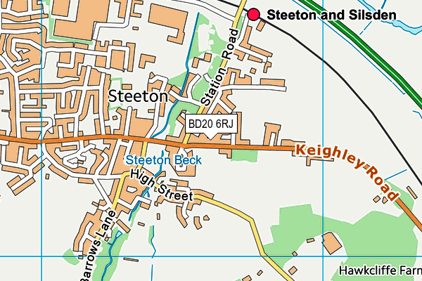 BD20 6RJ map - OS VectorMap District (Ordnance Survey) BD20 6RJ map - OS VectorMap District (Ordnance Survey)
