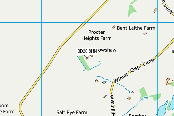 BD20 8HN map - OS VectorMap District (Ordnance Survey) BD20 8HN map - OS VectorMap District (Ordnance Survey)