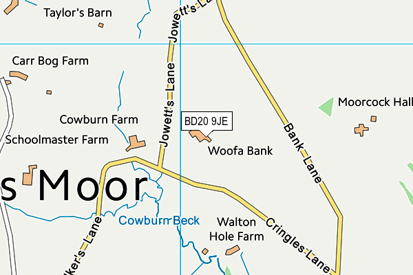 BD20 9JE map - OS VectorMap District (Ordnance Survey) BD20 9JE map - OS VectorMap District (Ordnance Survey)