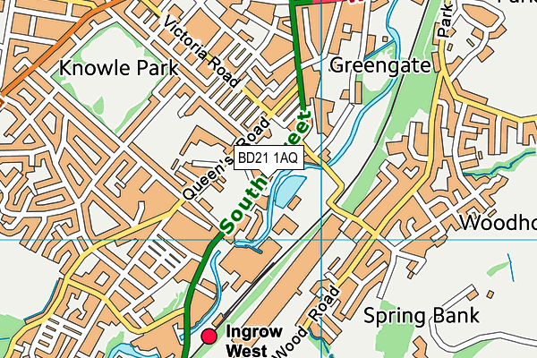 BD21 1AQ map - OS VectorMap District (Ordnance Survey) BD21 1AQ map - OS VectorMap District (Ordnance Survey)