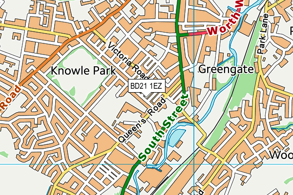 BD21 1EZ map - OS VectorMap District (Ordnance Survey)