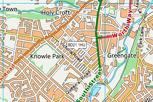 BD21 1HU map - OS VectorMap District (Ordnance Survey)