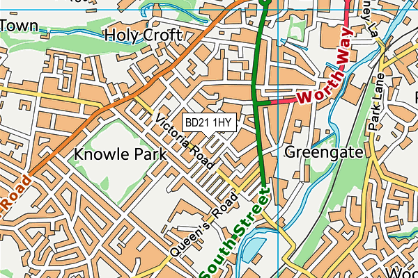 BD21 1HY map - OS VectorMap District (Ordnance Survey)