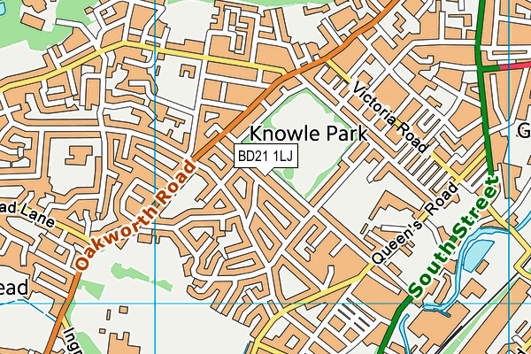 BD21 1LJ map - OS VectorMap District (Ordnance Survey)