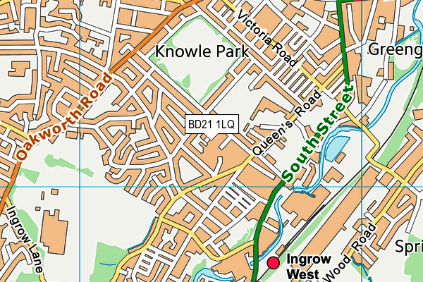 BD21 1LQ map - OS VectorMap District (Ordnance Survey) BD21 1LQ map - OS VectorMap District (Ordnance Survey)