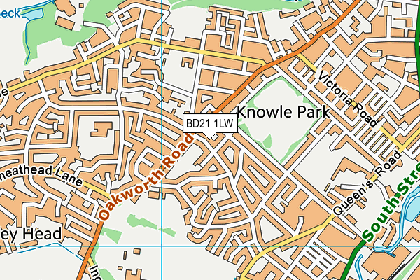 BD21 1LW map - OS VectorMap District (Ordnance Survey)