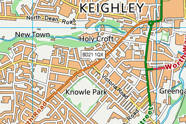 BD21 1QX map - OS VectorMap District (Ordnance Survey) BD21 1QX map - OS VectorMap District (Ordnance Survey)