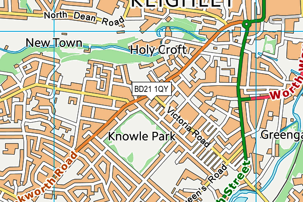 BD21 1QY map - OS VectorMap District (Ordnance Survey)