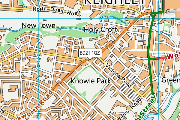 BD21 1QZ map - OS VectorMap District (Ordnance Survey)