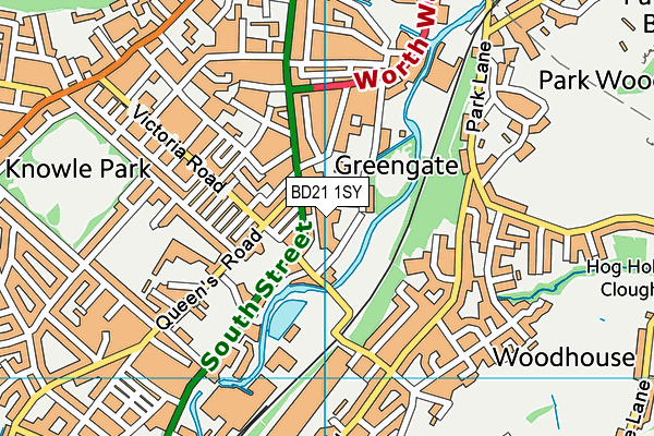 BD21 1SY map - OS VectorMap District (Ordnance Survey)