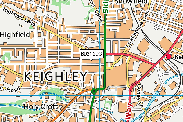 BD21 2DG map - OS VectorMap District (Ordnance Survey) BD21 2DG map - OS VectorMap District (Ordnance Survey)