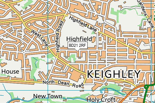 BD21 2RF map - OS VectorMap District (Ordnance Survey) BD21 2RF map - OS VectorMap District (Ordnance Survey)