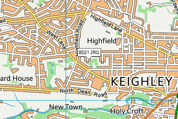 BD21 2RQ map - OS VectorMap District (Ordnance Survey) BD21 2RQ map - OS VectorMap District (Ordnance Survey)
