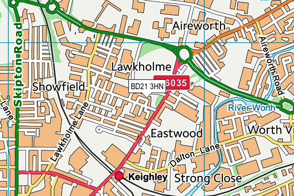 BD21 3HN map - OS VectorMap District (Ordnance Survey) BD21 3HN map - OS VectorMap District (Ordnance Survey)