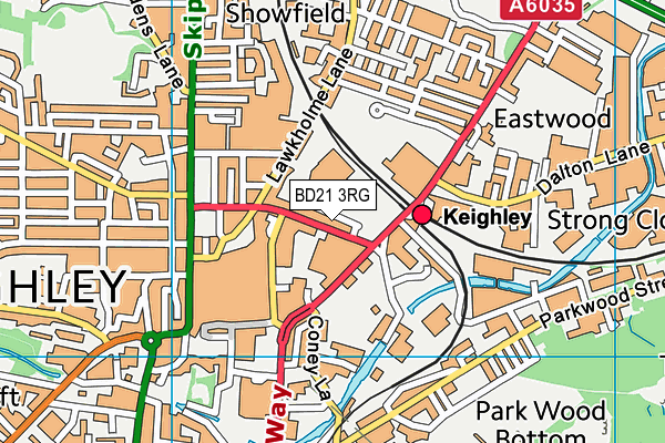 BD21 3RG map - OS VectorMap District (Ordnance Survey) BD21 3RG map - OS VectorMap District (Ordnance Survey)