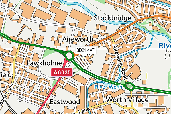BD21 4AT map - OS VectorMap District (Ordnance Survey) BD21 4AT map - OS VectorMap District (Ordnance Survey)
