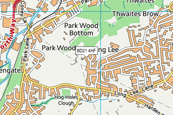 BD21 4HF map - OS VectorMap District (Ordnance Survey) BD21 4HF map - OS VectorMap District (Ordnance Survey)