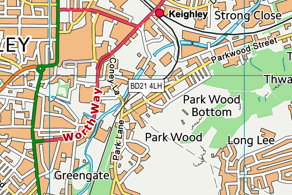 BD21 4LH map - OS VectorMap District (Ordnance Survey)