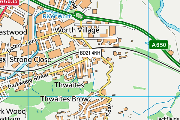 BD21 4NH map - OS VectorMap District (Ordnance Survey) BD21 4NH map - OS VectorMap District (Ordnance Survey)