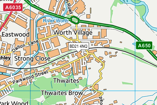 BD21 4NQ map - OS VectorMap District (Ordnance Survey)
