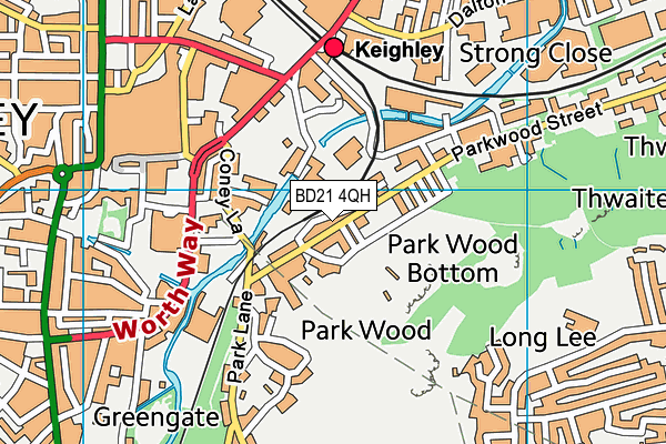 BD21 4QH map - OS VectorMap District (Ordnance Survey) BD21 4QH map - OS VectorMap District (Ordnance Survey)