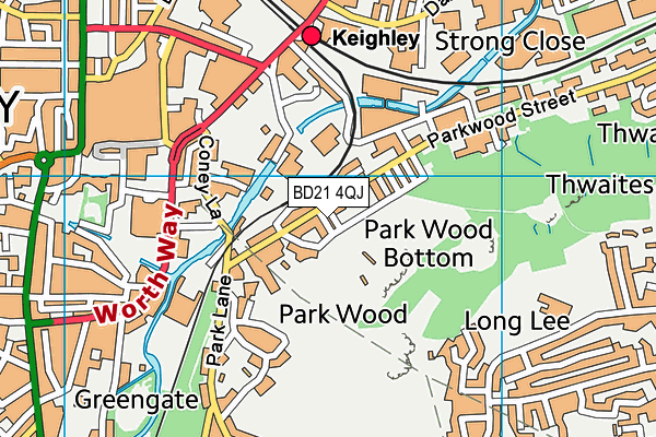 BD21 4QJ map - OS VectorMap District (Ordnance Survey) BD21 4QJ map - OS VectorMap District (Ordnance Survey)