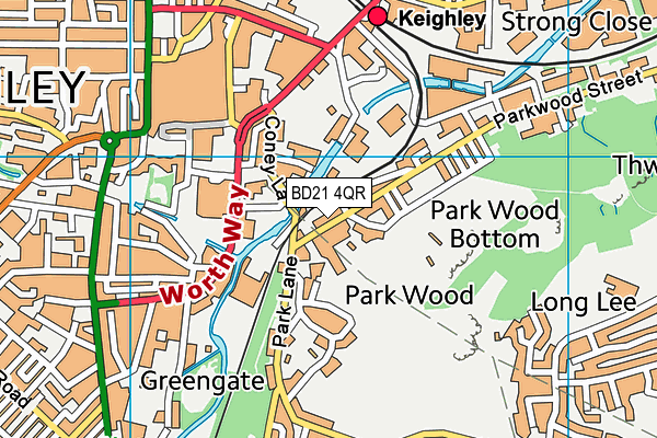 BD21 4QR map - OS VectorMap District (Ordnance Survey) BD21 4QR map - OS VectorMap District (Ordnance Survey)