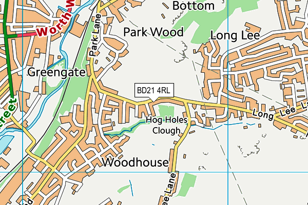 BD21 4RL map - OS VectorMap District (Ordnance Survey) BD21 4RL map - OS VectorMap District (Ordnance Survey)