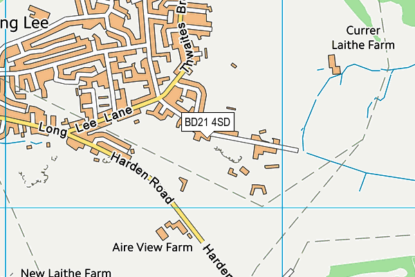 BD21 4SD map - OS VectorMap District (Ordnance Survey) BD21 4SD map - OS VectorMap District (Ordnance Survey)