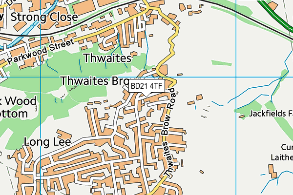 BD21 4TF map - OS VectorMap District (Ordnance Survey) BD21 4TF map - OS VectorMap District (Ordnance Survey)
