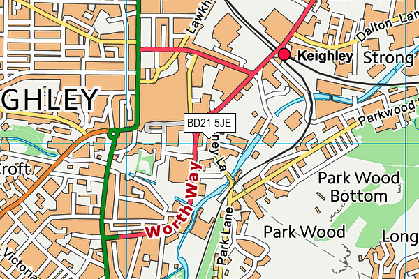 BD21 5JE map - OS VectorMap District (Ordnance Survey) BD21 5JE map - OS VectorMap District (Ordnance Survey)