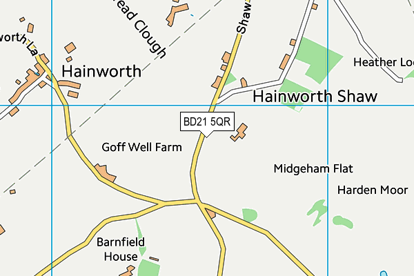 BD21 5QR map - OS VectorMap District (Ordnance Survey) BD21 5QR map - OS VectorMap District (Ordnance Survey)
