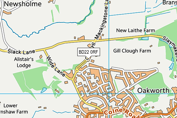 BD22 0RF map - OS VectorMap District (Ordnance Survey) BD22 0RF map - OS VectorMap District (Ordnance Survey)
