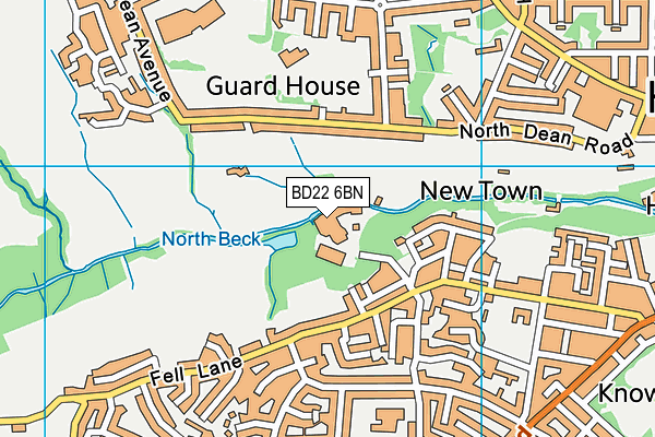 BD22 6BN map - OS VectorMap District (Ordnance Survey) BD22 6BN map - OS VectorMap District (Ordnance Survey)