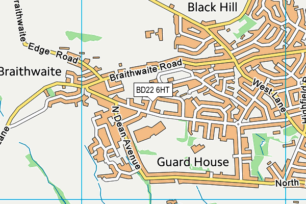 BD22 6HT map - OS VectorMap District (Ordnance Survey) BD22 6HT map - OS VectorMap District (Ordnance Survey)