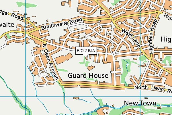 BD22 6JA map - OS VectorMap District (Ordnance Survey)