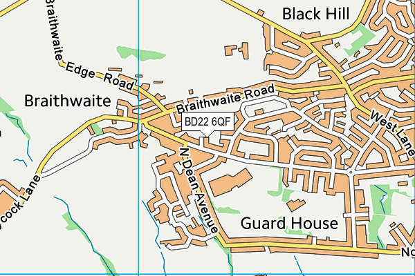 BD22 6QF map - OS VectorMap District (Ordnance Survey) BD22 6QF map - OS VectorMap District (Ordnance Survey)