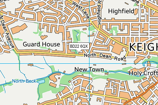 BD22 6QX map - OS VectorMap District (Ordnance Survey) BD22 6QX map - OS VectorMap District (Ordnance Survey)