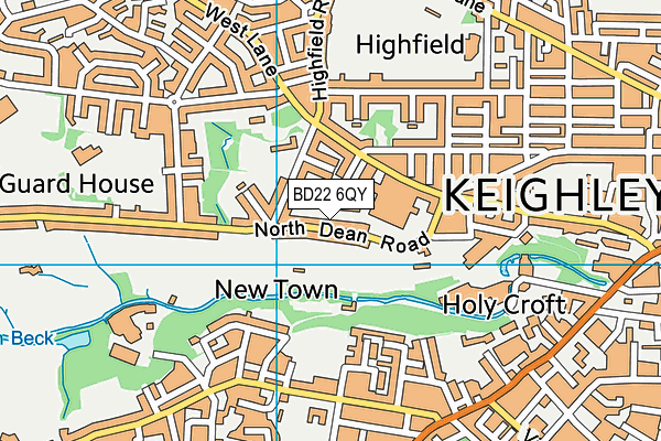 BD22 6QY map - OS VectorMap District (Ordnance Survey) BD22 6QY map - OS VectorMap District (Ordnance Survey)
