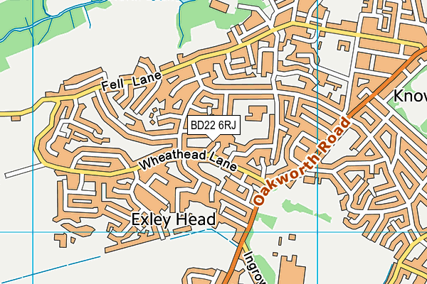 BD22 6RJ map - OS VectorMap District (Ordnance Survey) BD22 6RJ map - OS VectorMap District (Ordnance Survey)