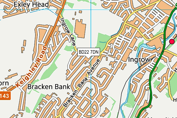 BD22 7DN map - OS VectorMap District (Ordnance Survey) BD22 7DN map - OS VectorMap District (Ordnance Survey)