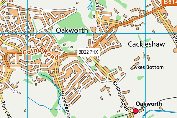 BD22 7HX map - OS VectorMap District (Ordnance Survey) BD22 7HX map - OS VectorMap District (Ordnance Survey)