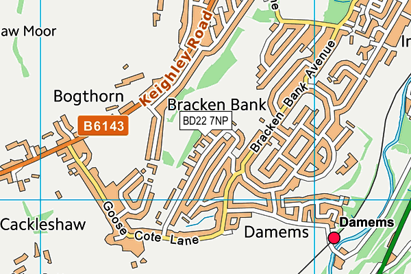 BD22 7NP map - OS VectorMap District (Ordnance Survey) BD22 7NP map - OS VectorMap District (Ordnance Survey)