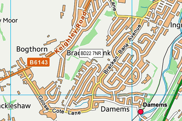 BD22 7NR map - OS VectorMap District (Ordnance Survey) BD22 7NR map - OS VectorMap District (Ordnance Survey)