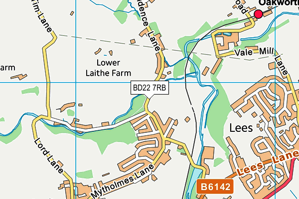 BD22 7RB map - OS VectorMap District (Ordnance Survey) BD22 7RB map - OS VectorMap District (Ordnance Survey)