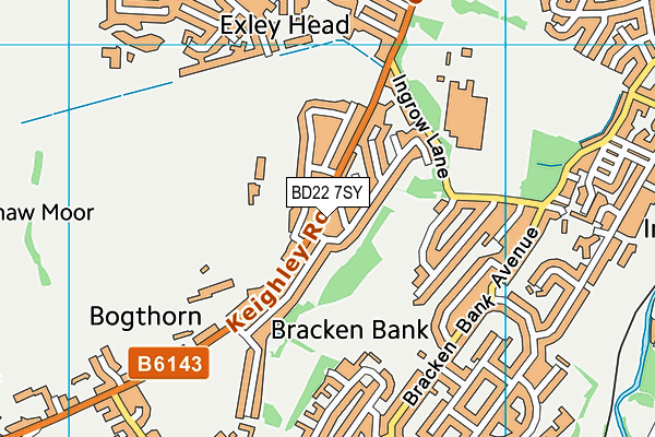 BD22 7SY map - OS VectorMap District (Ordnance Survey) BD22 7SY map - OS VectorMap District (Ordnance Survey)