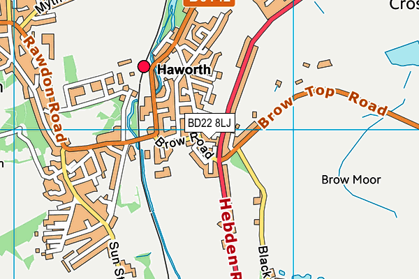 BD22 8LJ map - OS VectorMap District (Ordnance Survey) BD22 8LJ map - OS VectorMap District (Ordnance Survey)