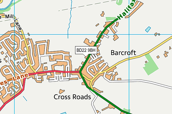 BD22 9BH map - OS VectorMap District (Ordnance Survey) BD22 9BH map - OS VectorMap District (Ordnance Survey)